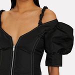 Ganni Taffeta Front Zip Mini Dress Photo 3