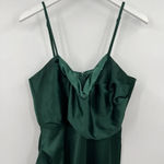 Lulus ‎ Down To Dance Emerald Green Satin Gathered Tulip Midi Dress Size XL Photo 3