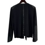 NYDJ NJDY Moto Jacket XL Black Knit Stretchy Asymmetrical Zip Photo 3