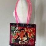 Frida Kahlo Art Print Tote Bag. Mercado Mesh Bag Photo 0
