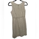 L.L.Bean SLEEVELESS LINEN TAN BEIGE EMBROIDERED DRESS 6 Photo 2