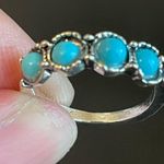 Turquoise stone silver ring size 4.5 Photo 7