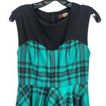 Eva Franco Green Plaid Full Skirt Dress Size 6 New Photo 1
