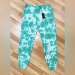 New MONROW Tie Dye Supersoft Jogger Sweats Sweatpants Green Blue Size XS X Photo 2