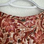 O'Neill O’Neill pink and brown tropical floral peplum button blouse 3/4 sleeve size M Photo 5