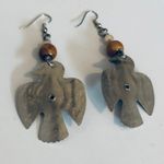 Anthropologie Silver Bird Boho Bead Earrings Photo 7