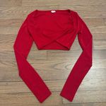 Garage  Red Long Sleeve Top Photo 0