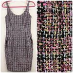 Carmen Marc Valvo Carmen‎ Marc Valvo VTG Tweed Multicolor Scoop Neck Mini Dress Wool Blend Size 6 Photo 1