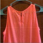 Francesca's Bright Pink Peplum Tank Top Size Small. Photo 4