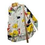 Berek Womens Ray of Sunshine Full Zip Jacket Size PL White Multi Color Pockets White Photo 5