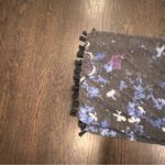 Peter Som Dream Floral Black and Blue Women's Scarf Photo 3