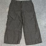 J.Jill Love Linen Wide Leg Cropped Pants High Rise Lagenlook Brown Medium Photo 0