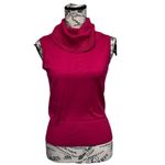 Jeanne pierre Pink Mock Neck Sleeveless Knit Top S | Vintage Preppy Y2K Coastal Photo 1