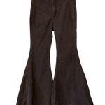 Molly green Flare Bottom Fringe Hem Grey Corduroy Pants, Sz S Photo 0