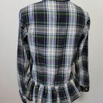 Kensie Jeans tartan plaid peplum popover size small Photo 4