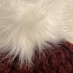 Fabletics  The Chunky Knit Beanie with Pom hat burgundy color brand new Photo 6
