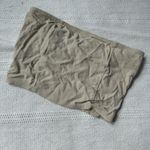 Verge Girl Vrg Grl Tan khaki linen like strapless tube crop top with zipper closure Photo 2