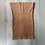 Magaschoni Tan Cable Knit Midi Skirt Viscose Nylon Blend Fall Photo 3