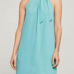 BCBGMAXAZRIA NWT Ocean Teal Doris Halter Mini Dress Size Medium Photo 0