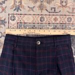 ZARA High-Waist Plaid Checker Trousers Blue & Pink Full Length 32” Inseam XS Photo 11