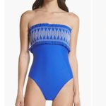 Ted Baker Smocked Bandeau One-Piece Swimsuit, Blue Size M/L , NEW Retail $159 Photo 12