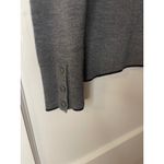 Halogen  Gray & Black Striped 100% Merino Wool Cardigan Sweater w Buttons Pockets Photo 3