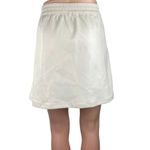 Aritzia  Babaton White Faux Leather Elastic Waist Straight Pencil Mini Skirt Sz L Photo 2