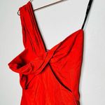 JUST BEE QUEEN Red One Shoulder Solange Knee Length Ruffle Mini Dress Size XS Photo 6