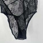 Victoria's Secret  Bodysuit Size Small Lace Lingerie Black Plunge Sexy Strappy Photo 8