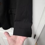 JODIFL  Plus Black Blazer Leopard Print Lining Size 2x Roll Sleeve Lepoard Cuff Photo 5