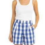 Talbots Womens Bermuda Shorts Sz 0 Petite Checkered High Rise Preppy Minimal Photo 0