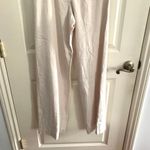 ZARA Full Length Trousers with Cutout Opening in Ecru Off White Photo 8
