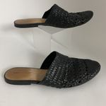 Salt + Umber Black Woven Leather Weaves Mules Slip On Flats Women’s 9 Feminine Photo 10