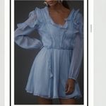 Anthropologie Hutch Long Sleeved Frilled Romper Sky Blue Size M NEW Photo 1