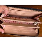 Kate Spade  Black Pebbled Leather Zip Around Continental Wallet EUC‎ Photo 4