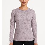Lululemon  Gray Pink White Cotton Acid Wash Crew Neck Long Sleeve Shirt Size 4 Photo 1