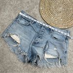 We The Free Free People  Jean Mini Short Distressed Cut Off Button Fly Size 30 Photo 10