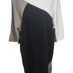 For Cynthia  Linen Shift Dress Size Medium Linen Colorblock Dress Photo 0