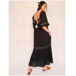 Free People  I'm The One Maxi Dress Black Small NWT Witchy Bohemian Gypsy Gauze Photo 4
