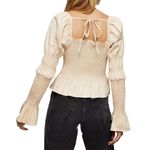 Topshop  Shirred Satin Blouse Photo 11