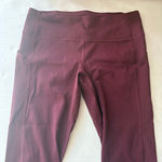 Lululemon Pace Rival Crop leggings *22" Dark Adobe maroon size 6 Photo 4