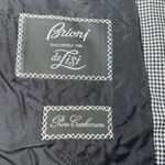 Women's Brioni 100% Cashmere Cecelia Blazer Houndstooth Black White Gold Size 12 Photo 4