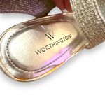 Worthington  Dayne Silver Metallic Peep Toe Stiletto Heels Sz‎ 6.5 Photo 6