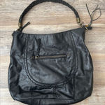 The Sak  Black Leather Boho Hobo Shoulder Bag Purse Photo 0