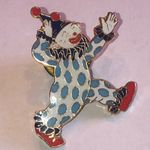 Colorful Clown Enamel Pin Blue Photo 0