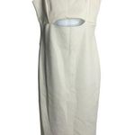 Boohoo  Strappy Cutout Maxi Dress 14 White Sleeveless Bodycon Stretch NEW Photo 0