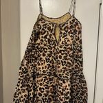 Urban Outfitters  Hanna Scallop Babydoll Minidress leopard size L Photo 2