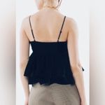 Urban Outfitters  Olivia Velvet Peplum Babydoll Cami Black  Photo 1