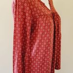 Lucky Brand  shirred geo peasant top size medium Photo 3