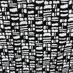 Calvin Klein  Size 8 Black White Geometric Scuba Crepe‎ Stretch Sheath Dress MIDI Photo 7